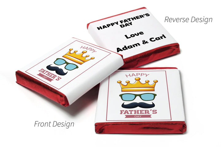 Fathers Day / Best Dad Chocolates - Personalised Favours - Neapolitan Chocolates - V3