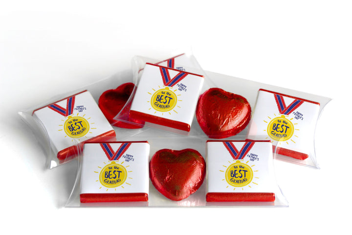 Choc Heart Trio Fathers / Grandads Day Chocolates - Neapolitan Chocolates - V3