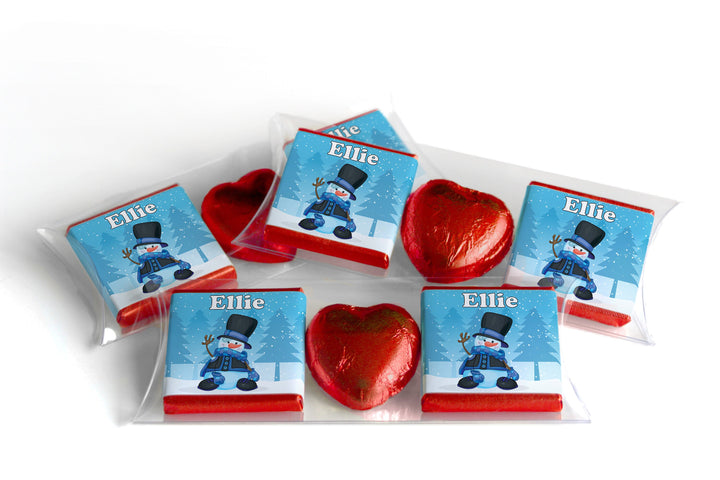 Christmas Chocolate Trio - Personalised Favours - Neapolitan Chocolates & Chocolate Heart - V4