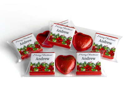 Christmas Chocolate Trio - Personalised Favours - Neapolitan Chocolates & Chocolate Heart - V9