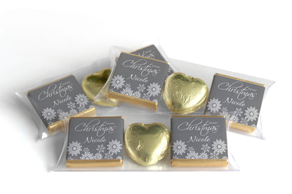 Christmas Chocolate Trio - Personalised Favours - Neapolitan Chocolates & Chocolate Heart - V8