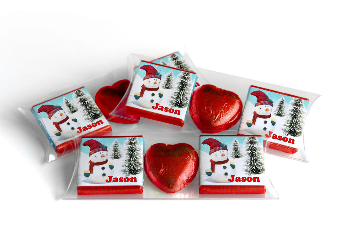 Christmas Chocolate Trio - Personalised Favours - Neapolitan Chocolates & Chocolate Heart - V2