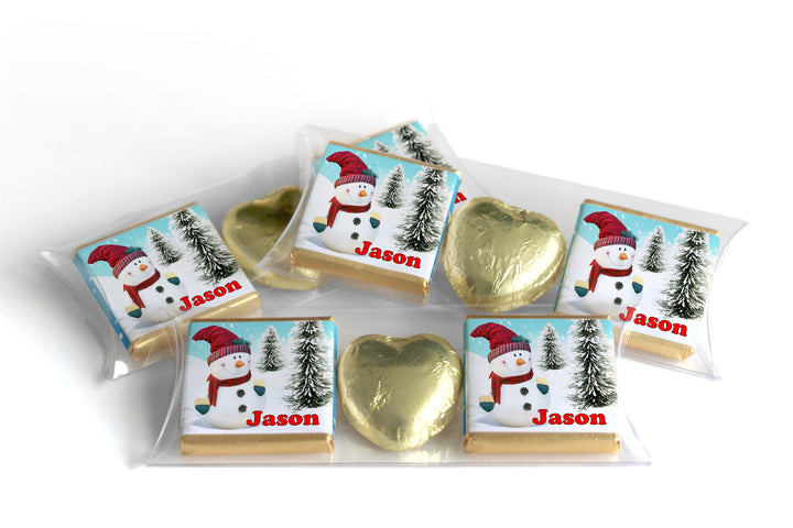 Christmas Chocolate Trio - Personalised Favours - Neapolitan Chocolates & Chocolate Heart - V2