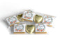 2 Choc Heart Trio Floral Wedding Chocolates - Personalised Favours - Neapolitan Chocolates - V25