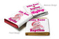 Baptism Chocolates - Personalised Favours - Neapolitan Chocolates - Pink - V2