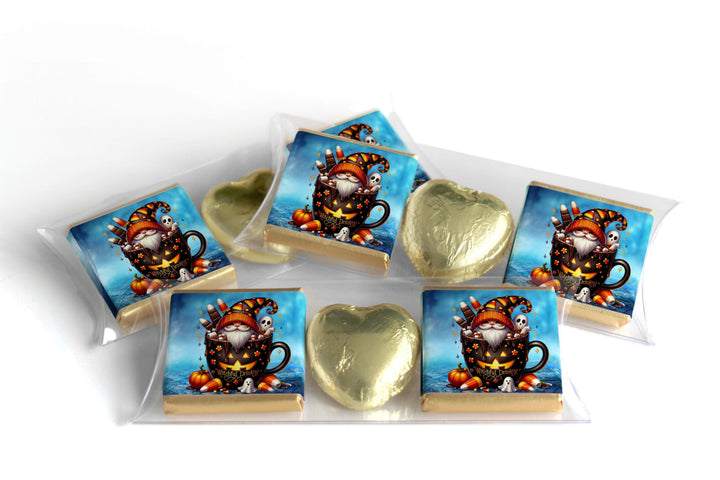 Halloween Gonk Chocolate Trio - Personalised Favours - Neapolitan Chocolates & Chocolate Heart - V5
