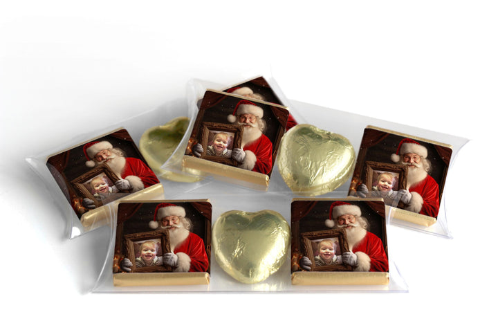 Christmas Chocolate Trio - Neapolitan Chocolates & Chocolate Heart - Your Image V15