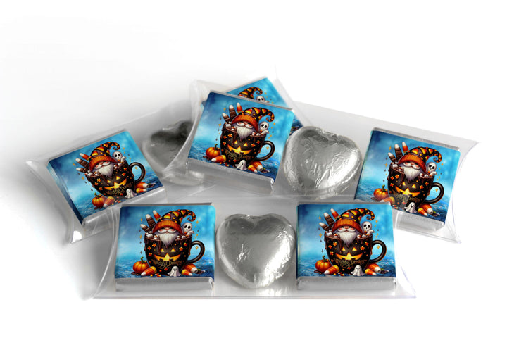 Halloween Gonk Chocolate Trio - Personalised Favours - Neapolitan Chocolates & Chocolate Heart - V5