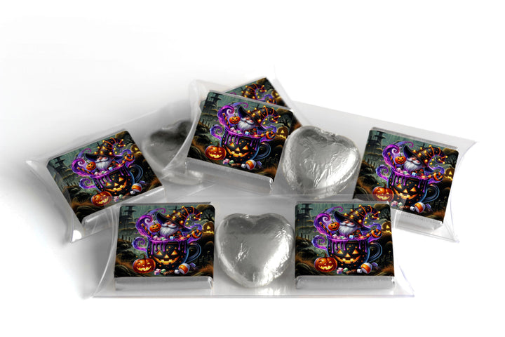 Halloween Gonk Chocolate Trio - Personalised Favours - Neapolitan Chocolates & Chocolate Heart - V7