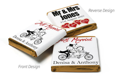 Wedding Chocolates - Personalised Wedding Favours - Neapolitan Chocolates - V15