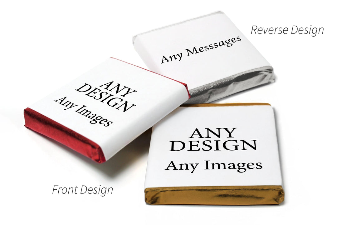 250 x Any Design Chocolates - Personalised Gifts - Neapolitan Chocolates - Party Gifts