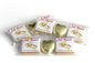 2 Choc Heart Trio Wedding Chocolates - Personalised Favours - Neapolitan Chocolates - V11 - Gold Rings