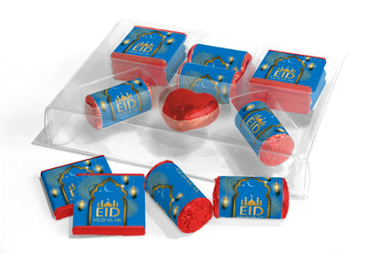 EID Large Combo Box - EID GIFTS - Neapolitan Chocolates/Heart/Love Heart Sweets - V3 - Blue