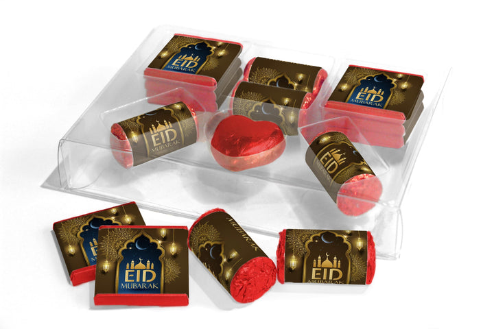 EID Large Combo Box - EID GIFTS - Neapolitan Chocolates/Heart/Love Heart Sweets - V3 - Brown