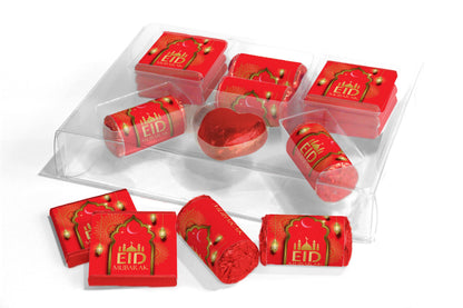 EID Large Combo Box - EID GIFTS - Neapolitan Chocolates/Heart/Love Heart Sweets - V3 - Red