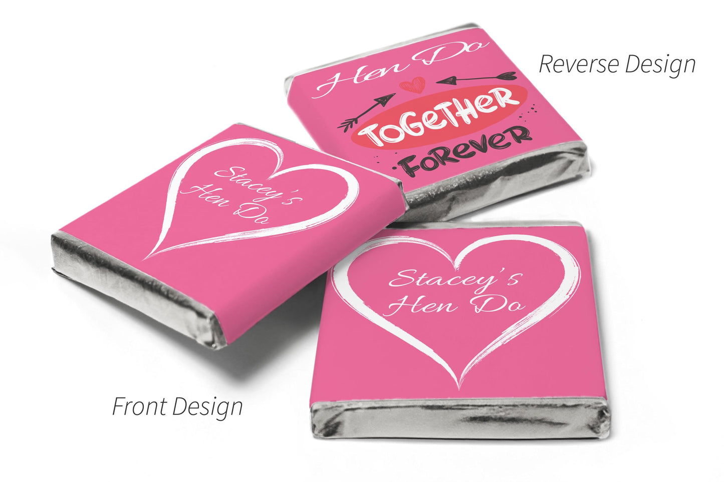 Hen Do Chocolates - Personalised Favours - Neapolitan Chocolates- V2