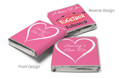 Hen Do Chocolates - Personalised Favours - Neapolitan Chocolates- V2