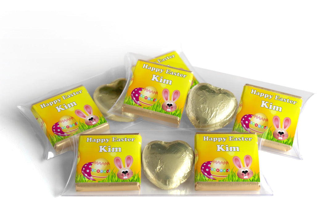 2 Choc Heart Trio Easter Chocolates - Personalised Gifts - Neapolitan Chocolates - V1