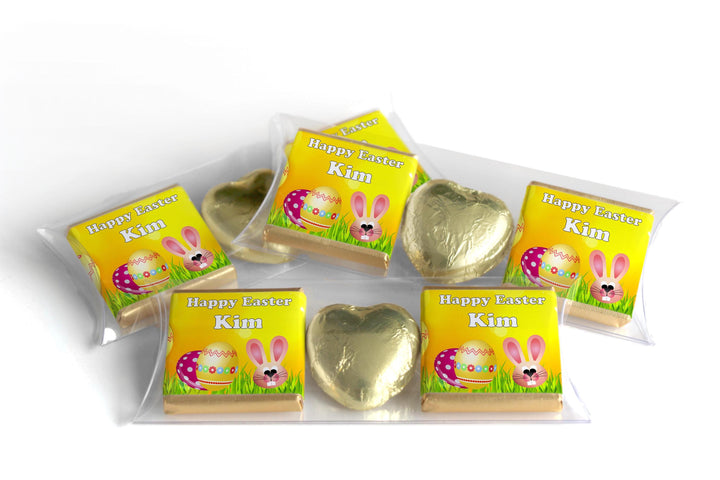 2 Choc Heart Trio Easter Chocolates - Personalised Gifts - Neapolitan Chocolates - V1