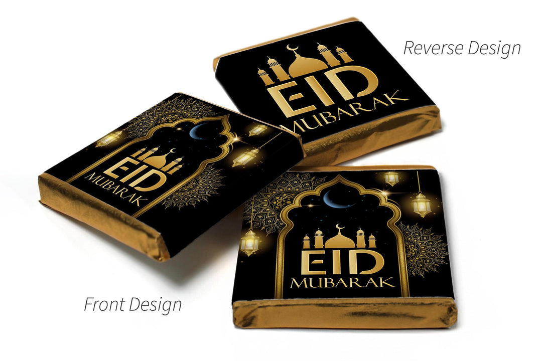 EID Mubarak Chocolates - Favours - Neapolitan Chocolates - V3 - Black