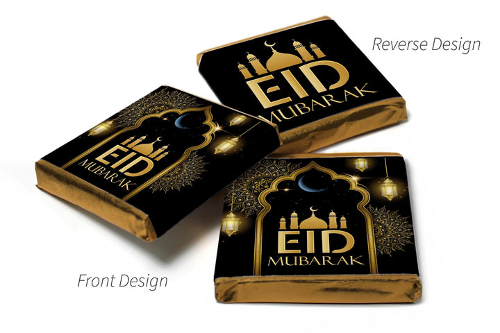 EID Mubarak Chocolates - Favours - Neapolitan Chocolates - V3 - Black