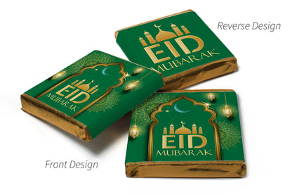 EID Mubarak Chocolates - Favours - Neapolitan Chocolates - V3 - Green