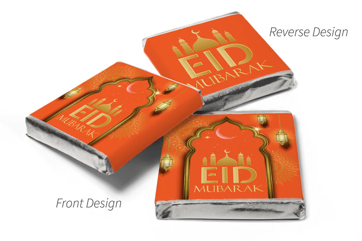 EID Mubarak Chocolates - Favours - Neapolitan Chocolates - V3 - Orange
