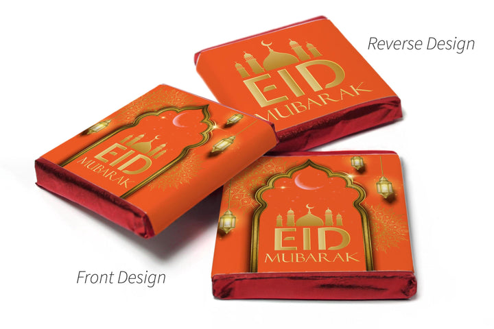 EID Mubarak Chocolates - Favours - Neapolitan Chocolates - V3 - Orange