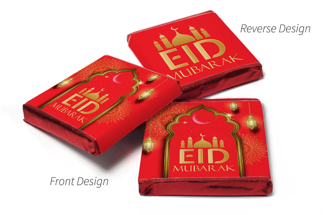 EID Mubarak Chocolates - Favours - Neapolitan Chocolates - V3 - Red