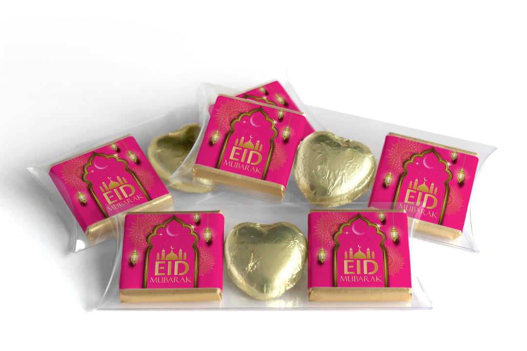 EID Heart Trio Day Chocolates - Neapolitan Chocolates - V3  Pink