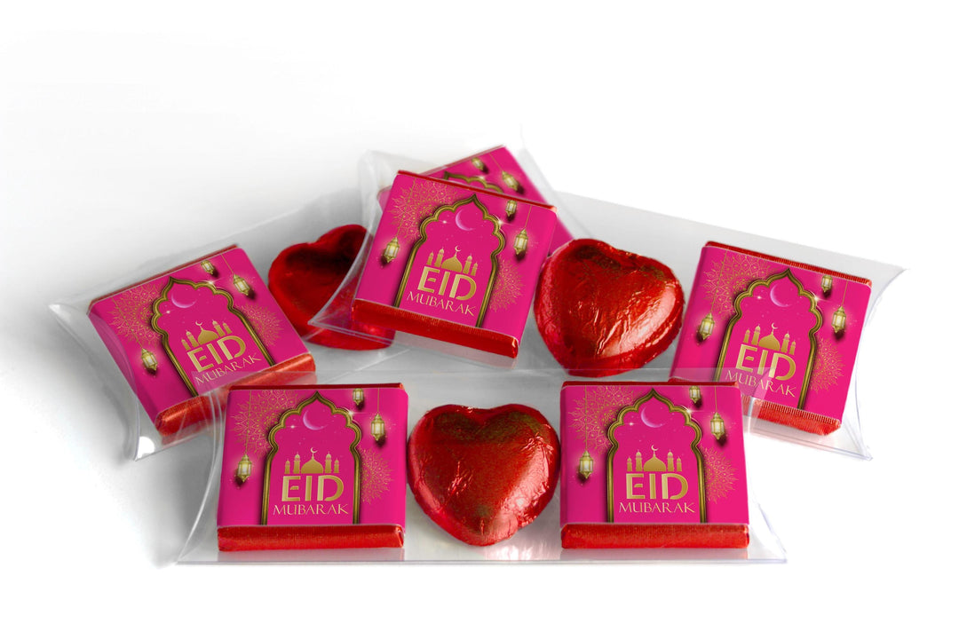 EID Heart Trio Day Chocolates - Neapolitan Chocolates - V3  Pink