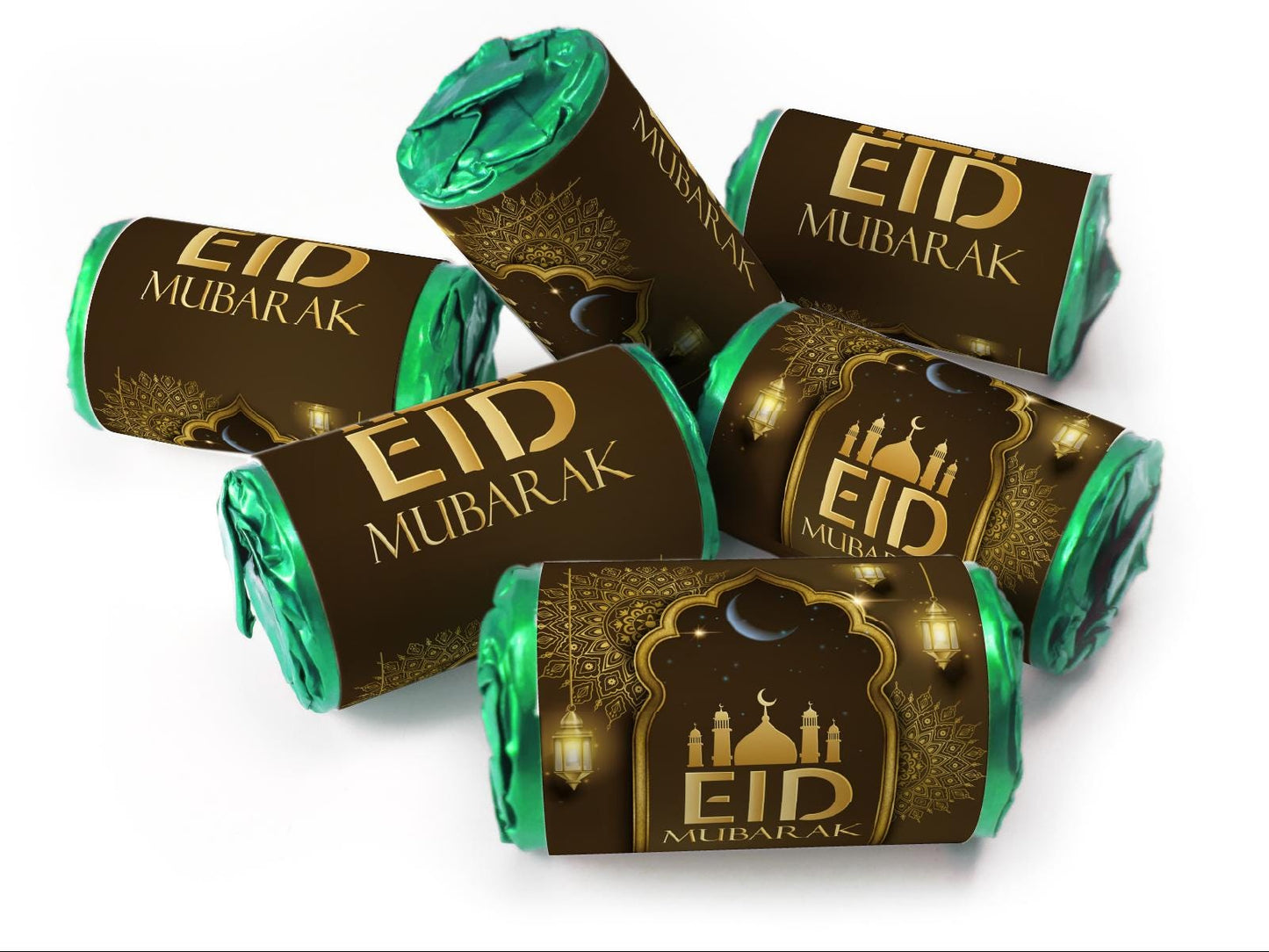 EID Sweets - EID Gifts - Favors - Love Heart Sweets with Inner Foil choices - Brown V3