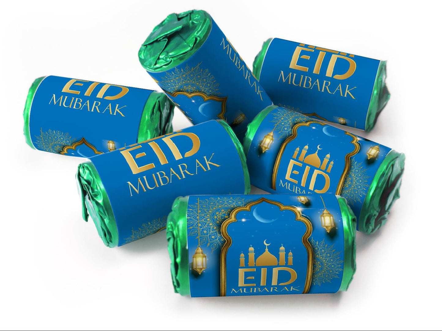 EID Sweets - EID Gifts - Favors - Love Heart Sweets with Inner Foil choices - Blue V3