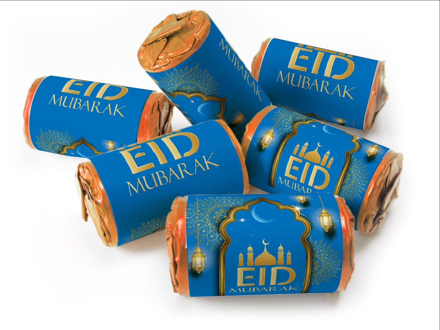 EID Sweets - EID Gifts - Favors - Love Heart Sweets with Inner Foil choices - Blue V3