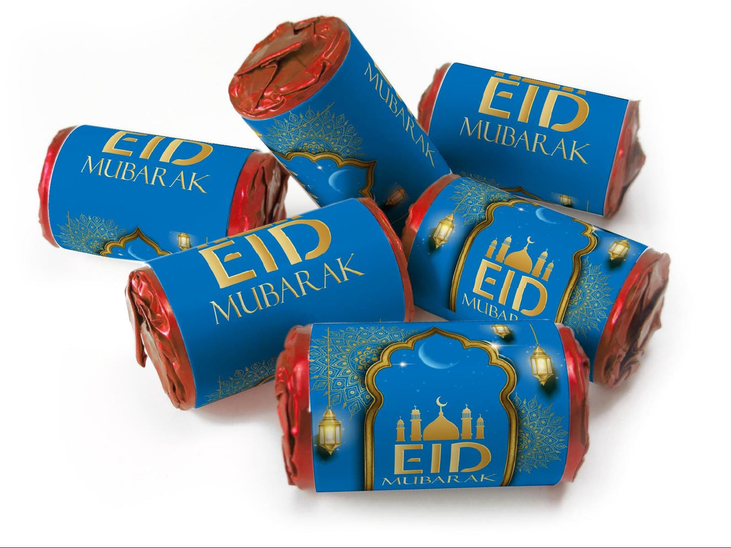 EID Sweets - EID Gifts - Favors - Love Heart Sweets with Inner Foil choices - Blue V3