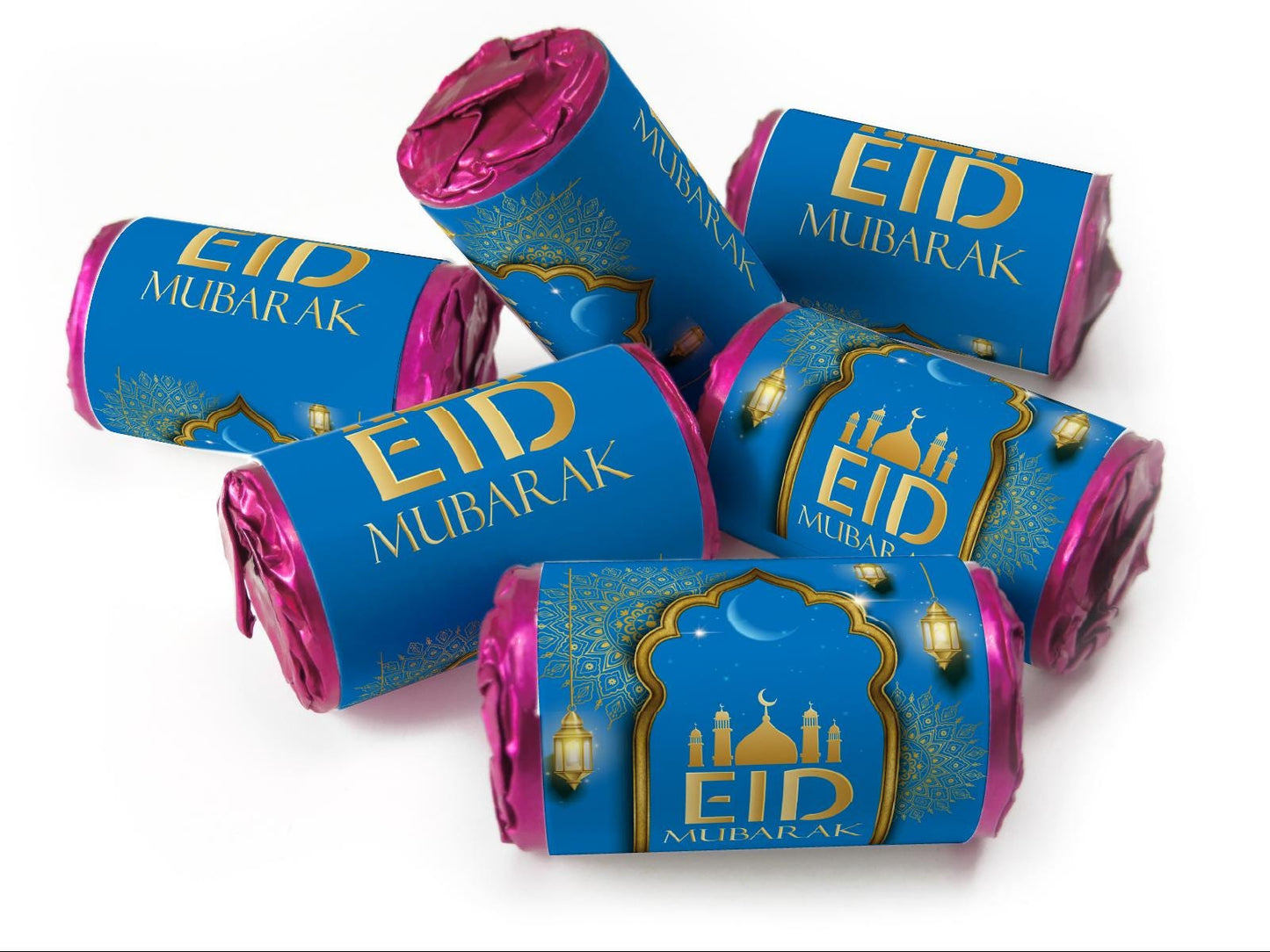 EID Sweets - EID Gifts - Favors - Love Heart Sweets with Inner Foil choices - Blue V3