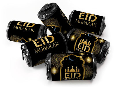 EID Sweets - EID Gifts - Favors - Love Heart Sweets with Inner Foil choices - Black V3