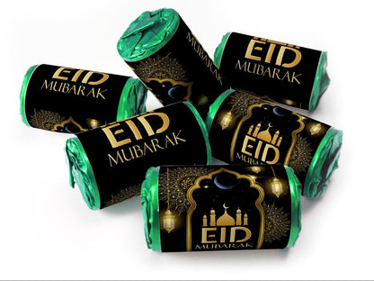 EID Sweets - EID Gifts - Favors - Love Heart Sweets with Inner Foil choices - Black V3
