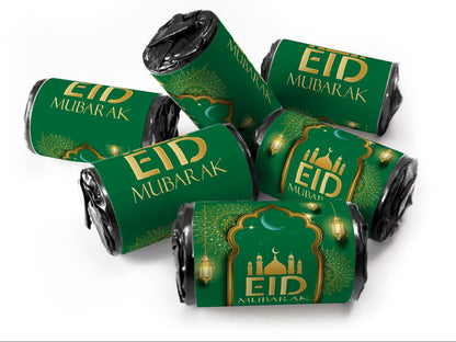EID Sweets - EID Gifts - Favors - Love Heart Sweets with Inner Foil choices - Green V3