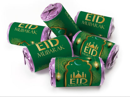 EID Sweets - EID Gifts - Favors - Love Heart Sweets with Inner Foil choices - Green V3