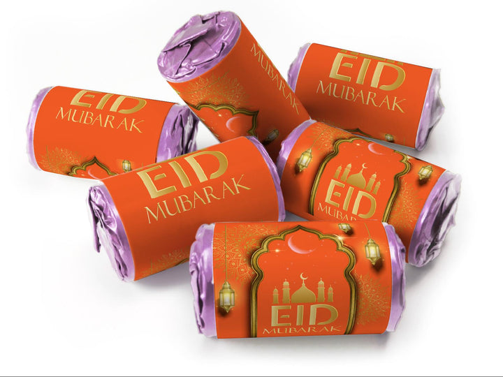 EID Sweets - EID Gifts - Favors - Love Heart Sweets with Inner Foil choices - Orange V3