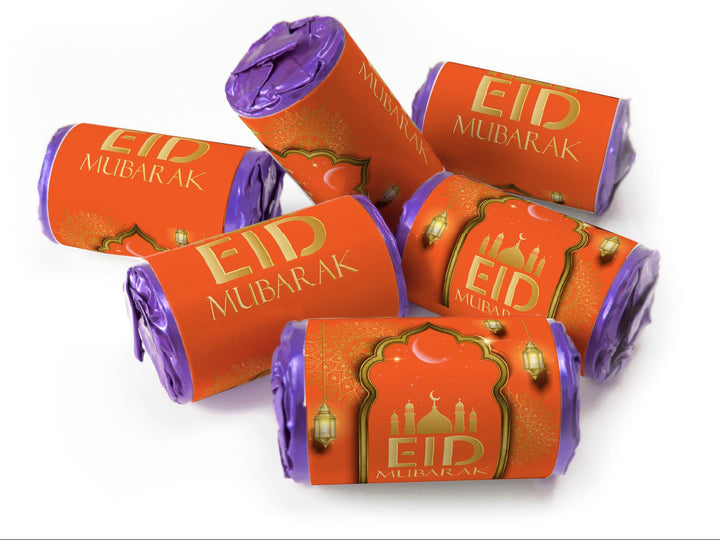 EID Sweets - EID Gifts - Favors - Love Heart Sweets with Inner Foil choices - Orange V3