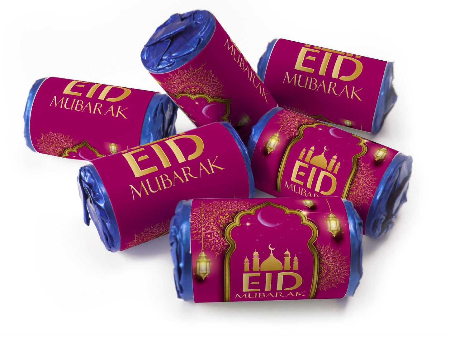 EID Sweets - EID Gifts - Favors - Love Heart Sweets with Inner Foil choices - Dark Pink V3