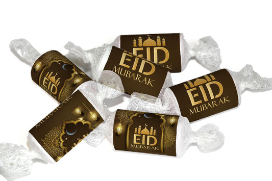 EID Sweets - Personalised Favours - Love Heart Sweets, EID GIFTS - Clear ends - V3-Brown