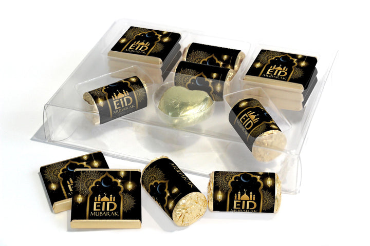 EID Large Combo Box - EID GIFTS - Neapolitan Chocolates/Heart/Love Heart Sweets - V3 - Black
