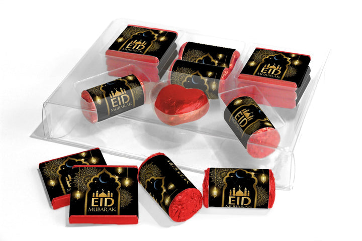 EID Large Combo Box - EID GIFTS - Neapolitan Chocolates/Heart/Love Heart Sweets - V3 - Black