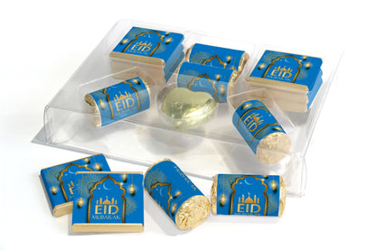 EID Large Combo Box - EID GIFTS - Neapolitan Chocolates/Heart/Love Heart Sweets - V3 - Blue