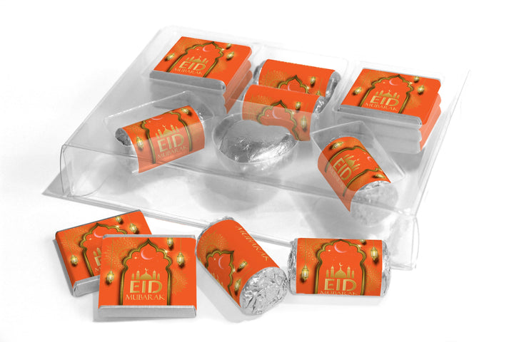 EID Large Combo Box - EID GIFTS - Neapolitan Chocolates/Heart/Love Heart Sweets - V3 - Orange