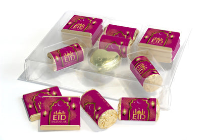 EID Large Combo Box - EID GIFTS - Neapolitan Chocolates/Heart/Love Heart Sweets - V3 - Purple
