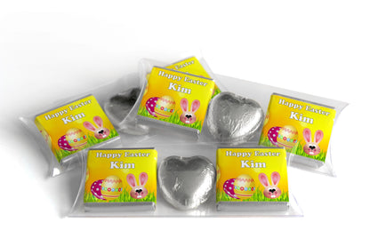 2 Choc Heart Trio Easter Chocolates - Personalised Gifts - Neapolitan Chocolates - V1